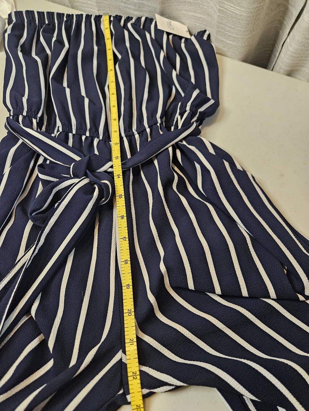 RUE21 NWT Striped Wide Leg Strapless Jumpsuit Small - Picture 13 of 13